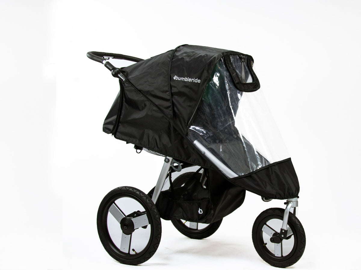 Bumbleride Rain Cover on Speed Jogging Stroller